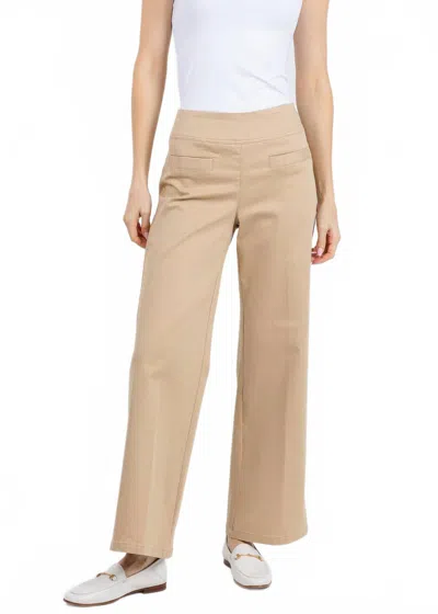 Elliott Lauren Modern Twill Wide Leg Pants - 29" In Camel In Brown