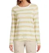 Elliott Lauren Paint Brush Stripe Tee In Kelp