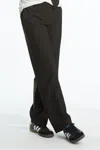 Elliott Lauren Pinstripe Trouser In Black In Black