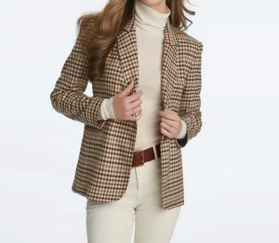 Elliott Lauren Plaid Blazer In Brown