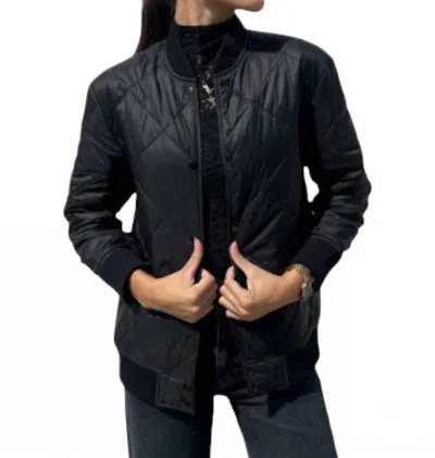 Elliott Lauren Quilted Bomber Jacket In Black