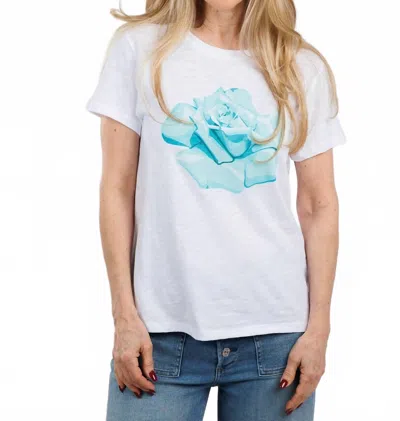 Elliott Lauren Rambling Rose Graphic Tee In Sea Glass In Multi