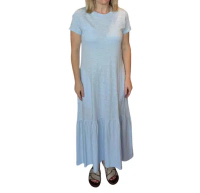 Elliott Lauren Ruffle Short Sleeve Maxi Dress In Sky Blue