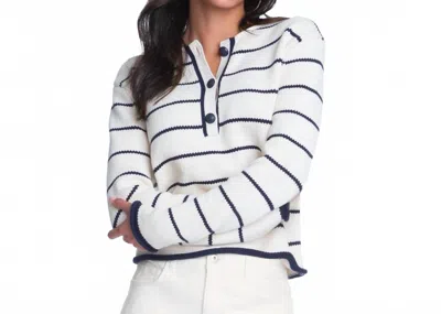 Elliott Lauren Sailor Stripe Sweater In White