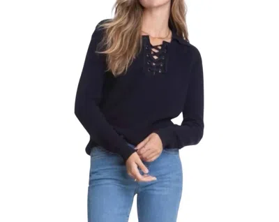 Elliott Lauren Shaker Sweater In Navy