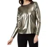 Elliott Lauren Glimmer Top In Gold In Multi