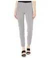 Elliott Lauren Ship Shape Pull-on Pants With Back Slit Detail In Blue Stripe In Blue