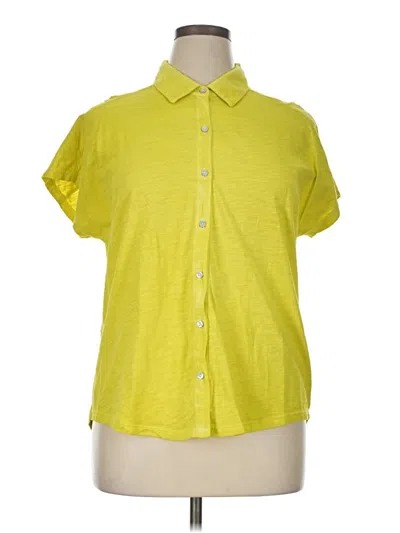 Pre-owned Elliott Lauren Short Sleeve Blouse In Yellow