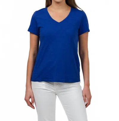 Elliott Lauren Short Sleeve V-neck Tee In Royal In Blue