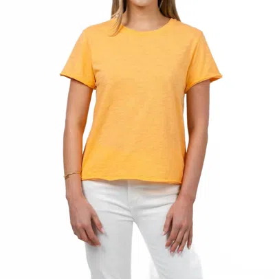 Elliott Lauren Silvie Short Sleeve Tee In Creamsicle In Yellow
