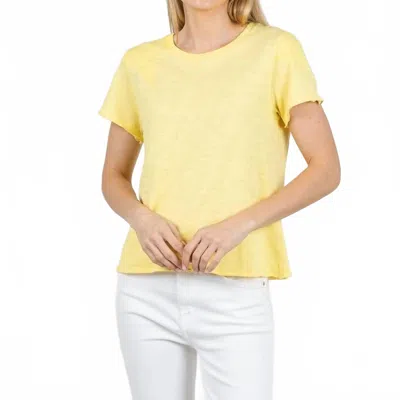 Elliott Lauren Silvie Short Sleeve Tee In Daffodil In Yellow
