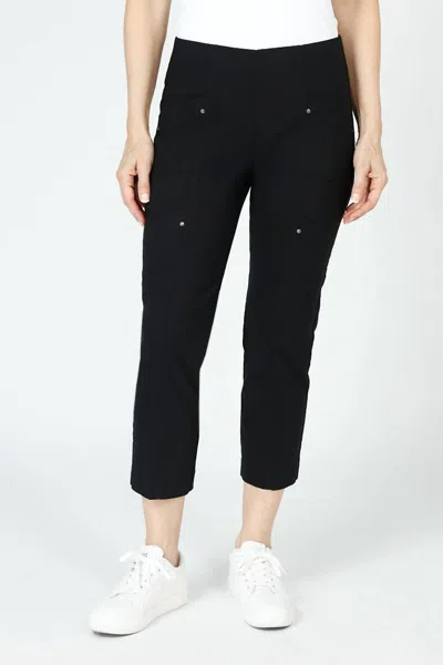 Elliott Lauren Slant Pocket Crop Pants In Black