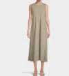Elliott Lauren Sleeveless Maxi Dress With Pockets In Olive Green In Green