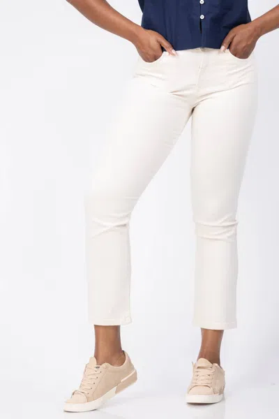 Elliott Lauren Solid Ankle Jeans In Ecru In Neutral