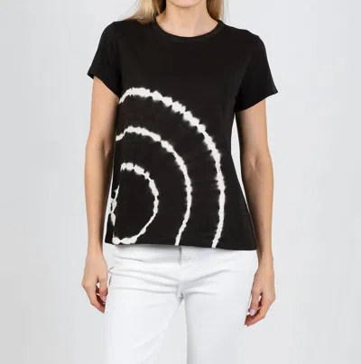 Elliott Lauren Sonar Circular Tie Dye Tee In Black