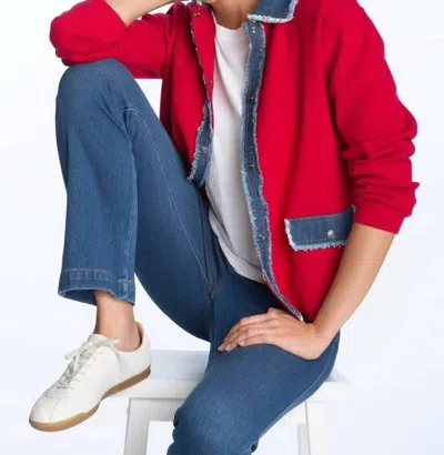 Elliott Lauren Stitch Perfect Cardigan In Red