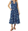 Elliott Lauren Tiered Maxi Dress In Indigo In Multi