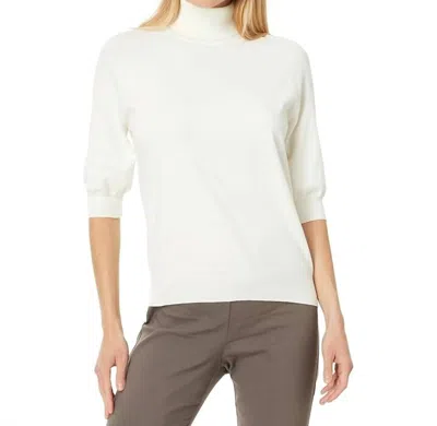 ELLIOTT LAUREN TURTLE NECK SWEATER IN WHITE