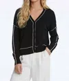 Elliott Lauren Fast Lane Cardigan In Black In Multi