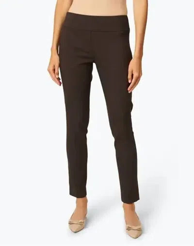 Elliott Lauren Control Stretch Pull On Front Seam Crop Pant In Chocolate In Brown