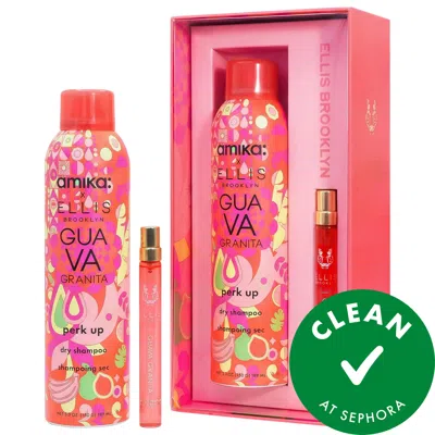 Ellis Brooklyn Guava Granita Travel Spray X Amika Perk Up Dry Shampoo Set In Transparent