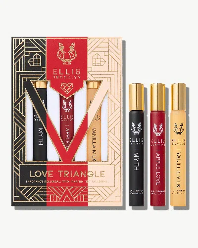 Ellis Brooklyn Love Triangle Fragrance Rollerball Trio In White