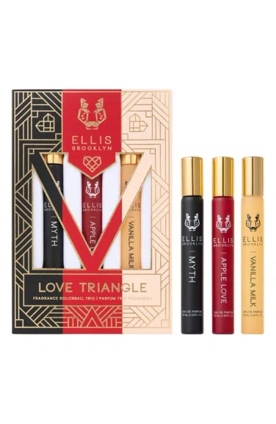 Ellis Brooklyn Love Triangle Fragrance Rollerball Trio Set (limited Edition) $99 Value In White