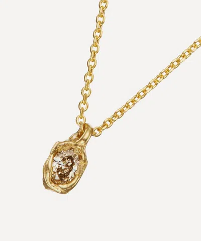 Ellis Mhairi Cameron 14ct Gold Armach Champagne Diamond Nugget Pendant Necklace