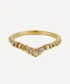 Ellis Mhairi Cameron 14ct Gold Armach Diamond V Shape Scatter Ring In Gold