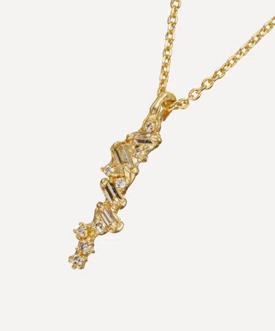 Ellis Mhairi Cameron 14ct Gold Armach Mixed Diamond Scatter Pendant Necklace Ii