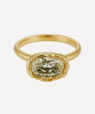 Ellis Mhairi Cameron 14ct Gold Armach Oval Lemon Diamond Engagement Ring