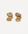 Ellis Mhairi Cameron 14ct Gold Baguette X Lemon Diamond Scatter Medium Stud Earrings