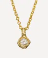 Ellis Mhairi Cameron 14ct Gold Brilliant Cut Diamond Nugget Pendant Necklace