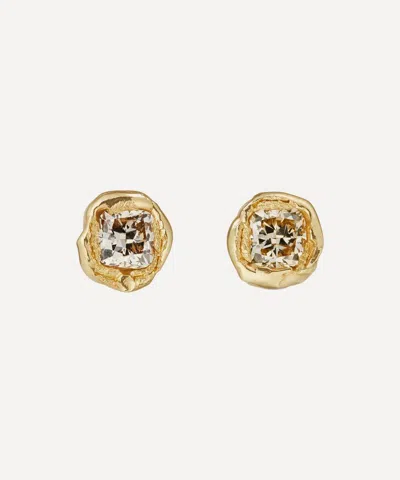 Ellis Mhairi Cameron 14ct Gold Brilliant Cut Diamond Stud Earrings
