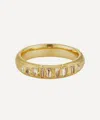 Ellis Mhairi Cameron 14ct Gold Icy White Baguette Diamond Scatter Ring In Gold