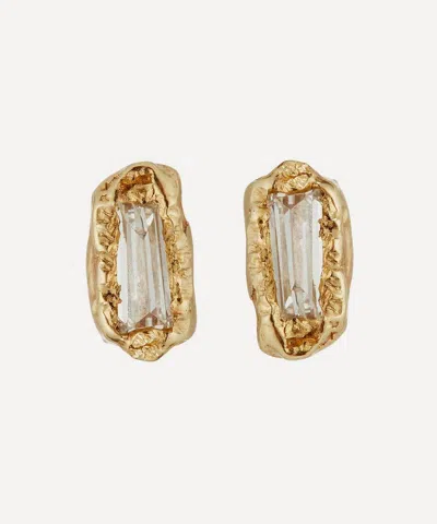 Ellis Mhairi Cameron 14ct Gold Lemon Baguette Diamond Scatter Stud Earrings