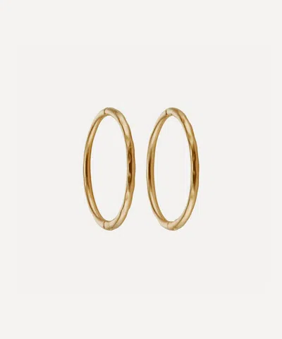 Ellis Mhairi Cameron 14ct Gold Li 10mm Hammered Clicker Hoop Earrings