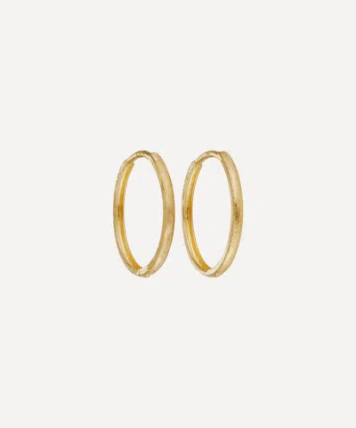 Ellis Mhairi Cameron 14ct Gold Li 20mm Textured Hoop Earrings