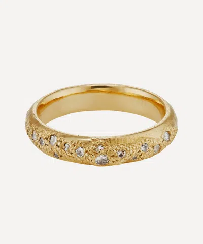 Ellis Mhairi Cameron 14ct Gold Lx 4mm White Diamond Scatter Ring