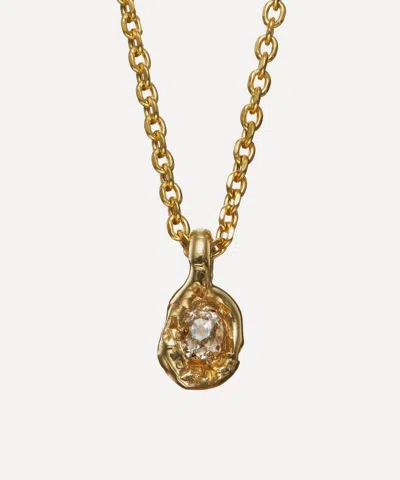 Ellis Mhairi Cameron 14ct Gold Old Cut Diamond Nugget Pendant Necklace