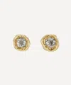 Ellis Mhairi Cameron 14ct Gold Old Cut Diamond Stud Earrings In Gold