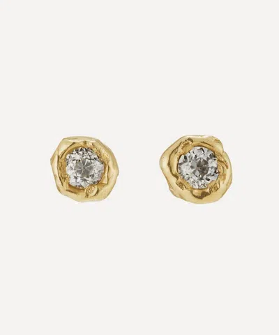 Ellis Mhairi Cameron 14ct Gold Old Cut Diamond Stud Earrings