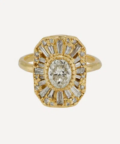 Ellis Mhairi Cameron 14ct Gold One-of-a-kind White Diamond Legacy Cocktail Ring