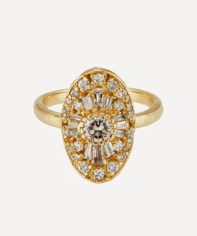 Ellis Mhairi Cameron 14ct Gold Oval Scatter Legacy Cocktail Ring