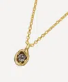 Ellis Mhairi Cameron 14ct Gold Salt And Pepper Hexagonal Diamond Nugget Pendant Necklace In Gold