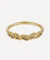Ellis Mhairi Cameron 14ct Gold V White Diamond Half Eternity Scatter Ring In Gold