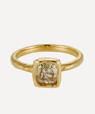 Ellis Mhairi Cameron 14ct Gold White Cushion Diamond Engagement Ring
