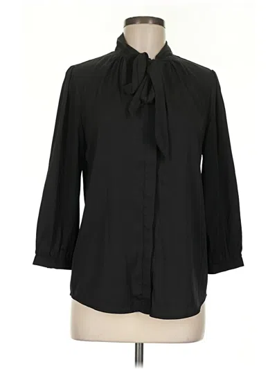 Pre-owned Ellison 3/4 Sleeve Blouse In Black