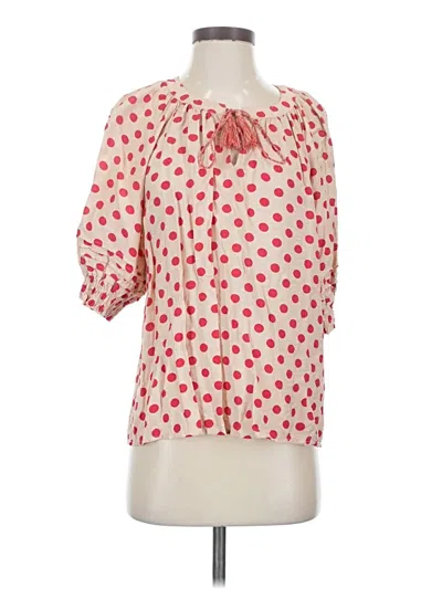 Pre-owned Ellison 3/4 Sleeve Blouse In Pink