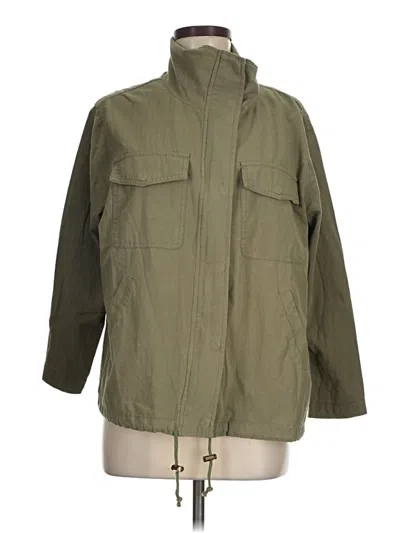 Pre-owned Ellison 3/4 Sleeve Top Green High Neck Tops